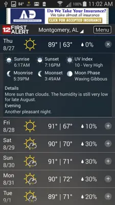 WSFAweather android App screenshot 2